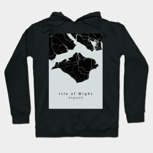 Isle of Wight England Island Map dark Hoodie